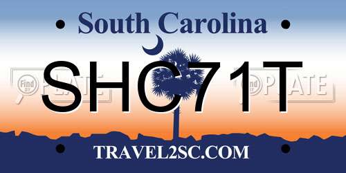 SHC71T South Carolina License Plate
