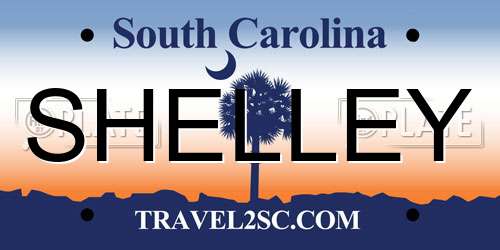 SHELLEY South Carolina License Plate