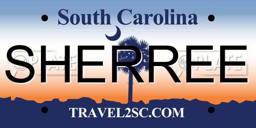 SHERREE South Carolina License Plate