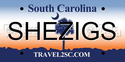 SHEZIGS South Carolina License Plate