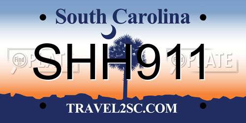 SHH911 South Carolina License Plate