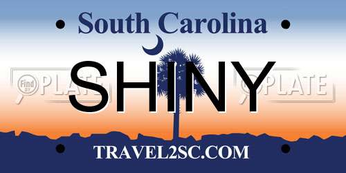 SHINY South Carolina License Plate