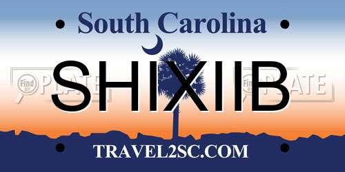SHIXIIB South Carolina License Plate