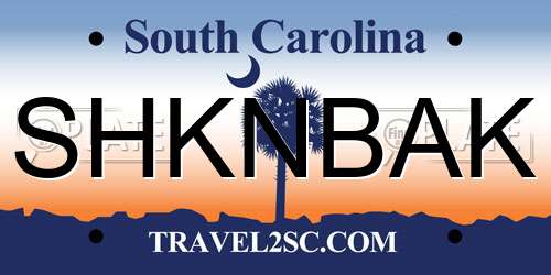 SHKNBAK South Carolina License Plate