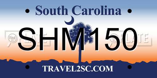 SHM150 South Carolina License Plate