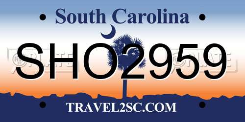 SHO2959 South Carolina License Plate