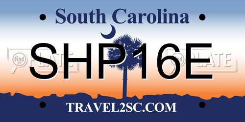 SHP16E South Carolina License Plate