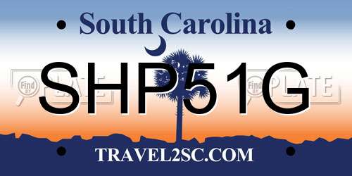 SHP51G South Carolina License Plate