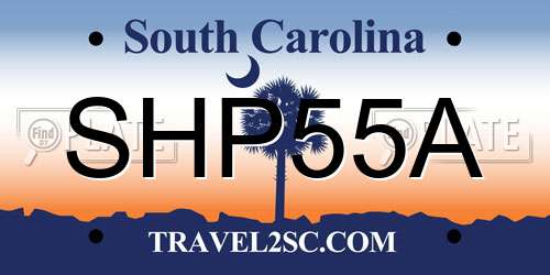 SHP55A South Carolina License Plate