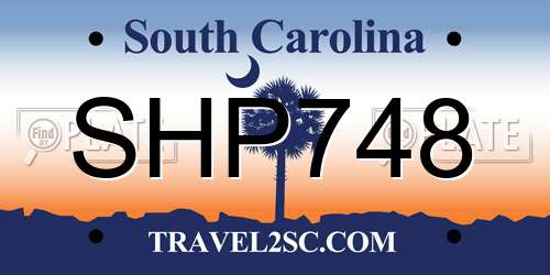 SHP748 South Carolina License Plate