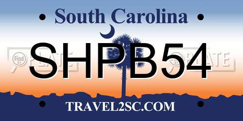 SHPB54 South Carolina License Plate