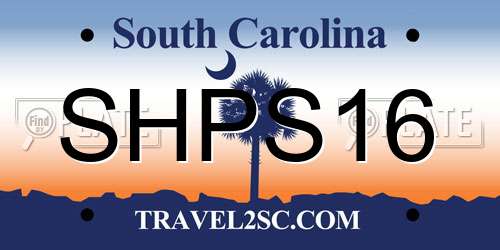SHPS16 South Carolina License Plate