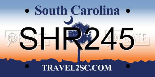 SHR245 South Carolina License Plate