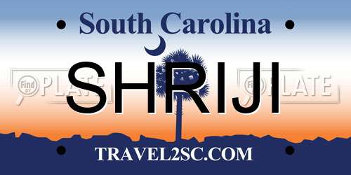 SHRIJI South Carolina License Plate