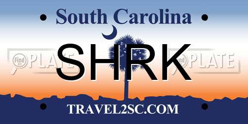 SHRK South Carolina License Plate