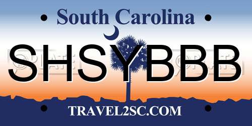 SHSYBBB South Carolina License Plate