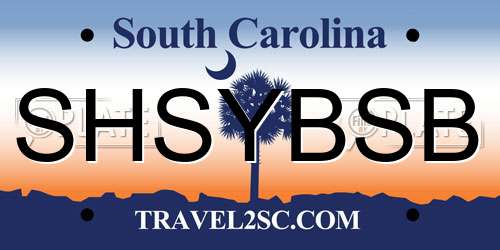 SHSYBSB South Carolina License Plate