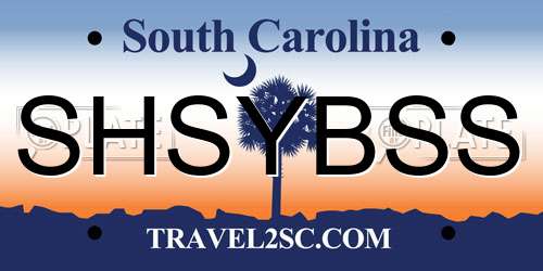SHSYBSS South Carolina License Plate