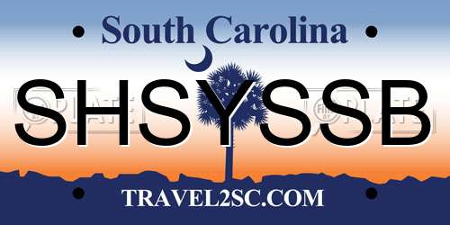 SHSYSSB South Carolina License Plate