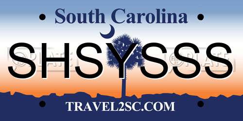 SHSYSSS South Carolina License Plate