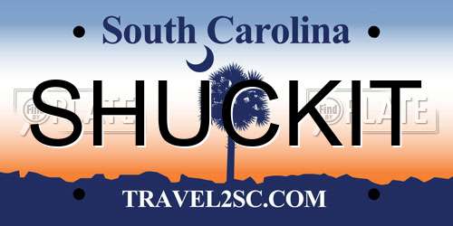 SHUCKIT South Carolina License Plate