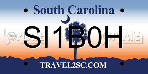 SI1B0H South Carolina License Plate
