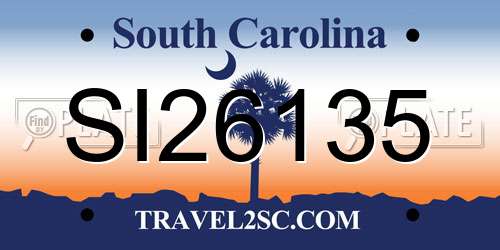 SI26135 South Carolina License Plate