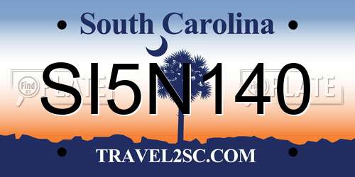SI5N140 South Carolina License Plate