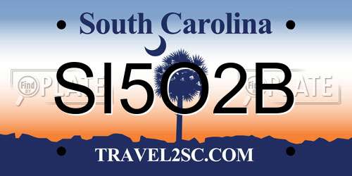 SI5O2B South Carolina License Plate