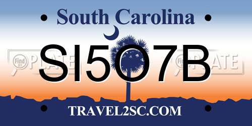 SI5O7B South Carolina License Plate