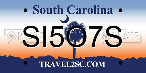 SI5O7S South Carolina License Plate