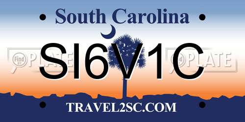 SI6V1C South Carolina License Plate