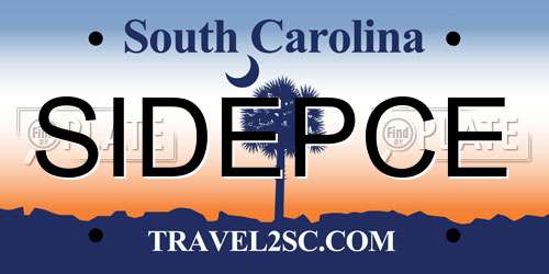 SIDEPCE South Carolina License Plate