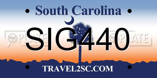 SIG440 South Carolina License Plate