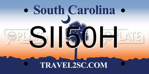 SII50H South Carolina License Plate