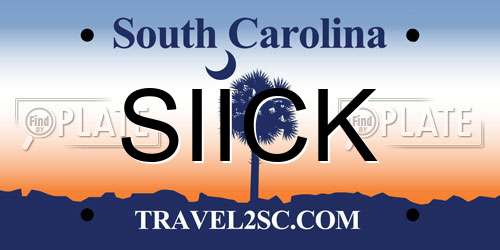 SIICK South Carolina License Plate