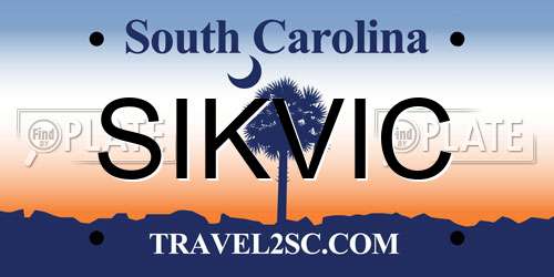 SIKVIC South Carolina License Plate