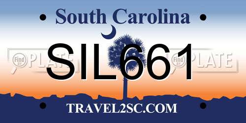 SIL661 South Carolina License Plate