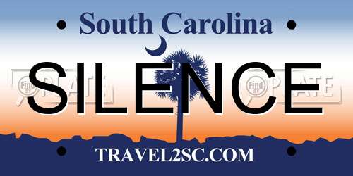 SILENCE South Carolina License Plate
