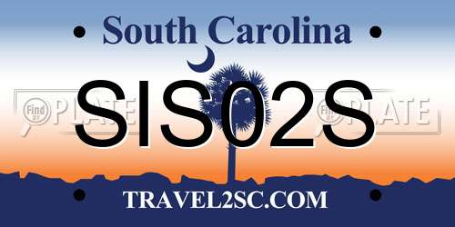 SIS02S South Carolina License Plate