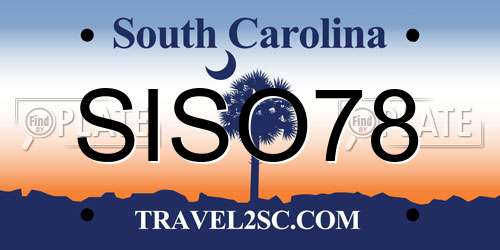 SISO78 South Carolina License Plate