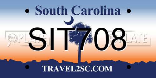 SIT708 South Carolina License Plate