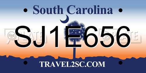 SJ1E656 South Carolina License Plate