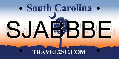 SJABBBE South Carolina License Plate