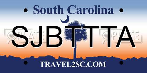 SJBTTTA South Carolina License Plate