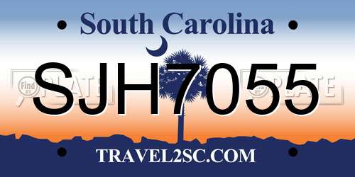 SJH7055 South Carolina License Plate