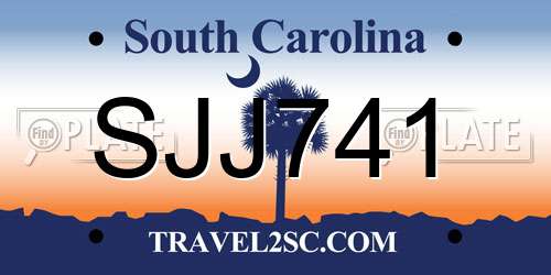 SJJ741 South Carolina License Plate