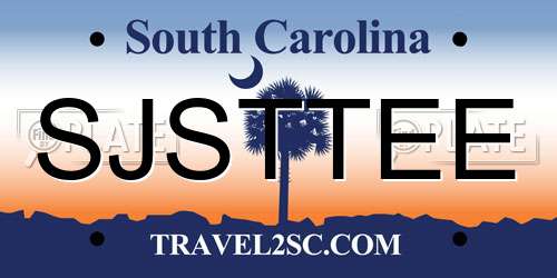 SJSTTEE South Carolina License Plate