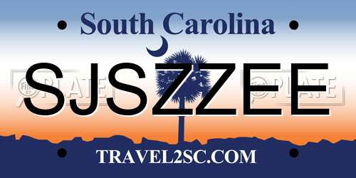 SJSZZEE South Carolina License Plate