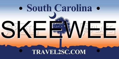 SKEEWEE South Carolina License Plate